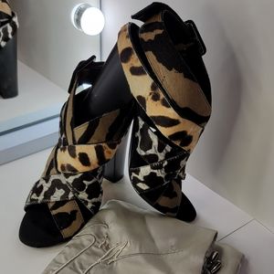 Guiseppe Zanoti Alien Dubai Pony Naturale Crisscross Sandal size 35.5